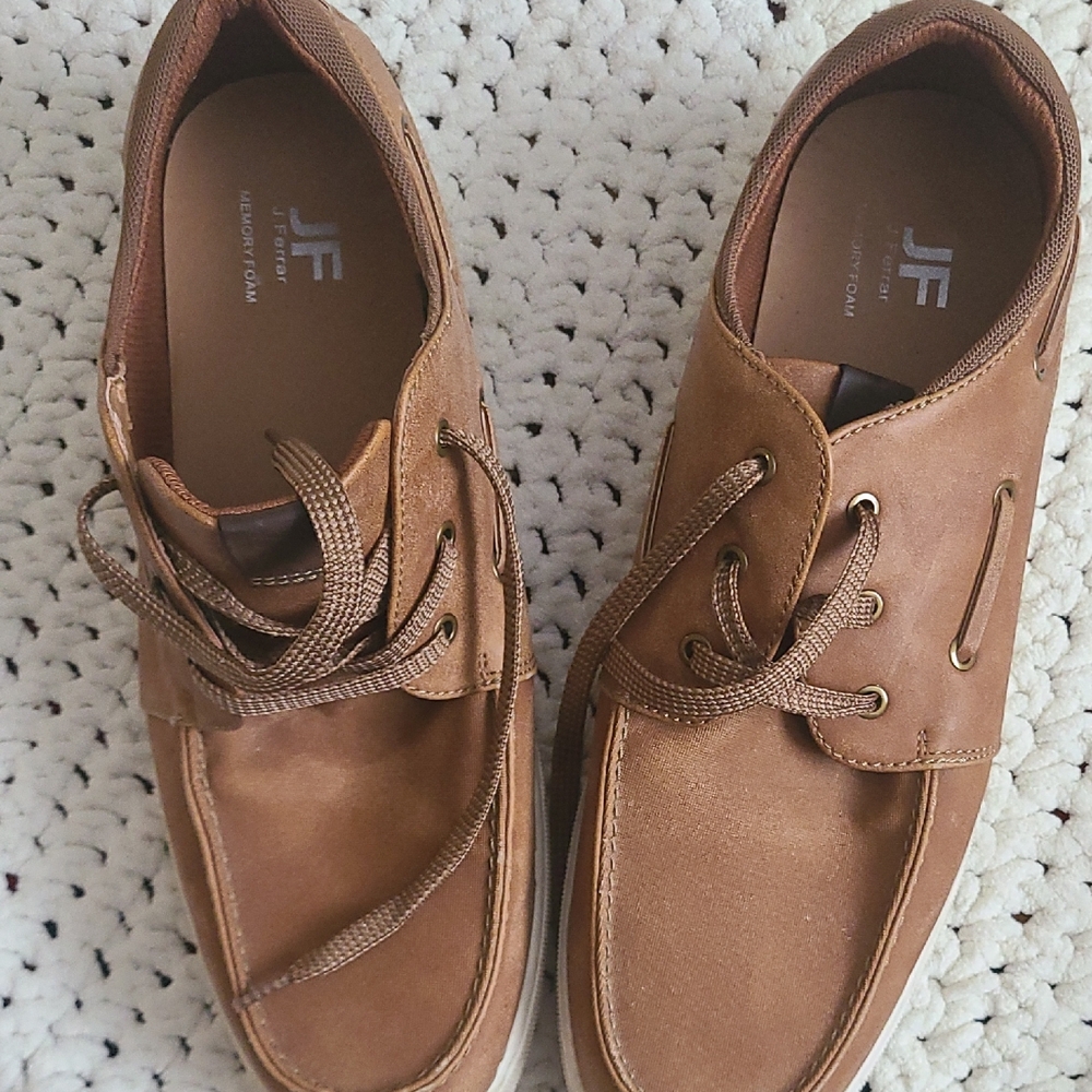 jf j.ferrar Brown Boat Shoes Suede Upper Classic Design